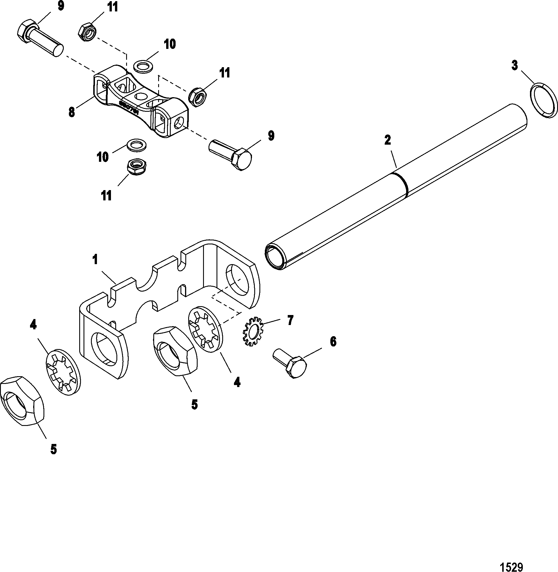 Dual Cable Attaching Kit FOR MERCURY 200 OPTIMAX V6 DFI