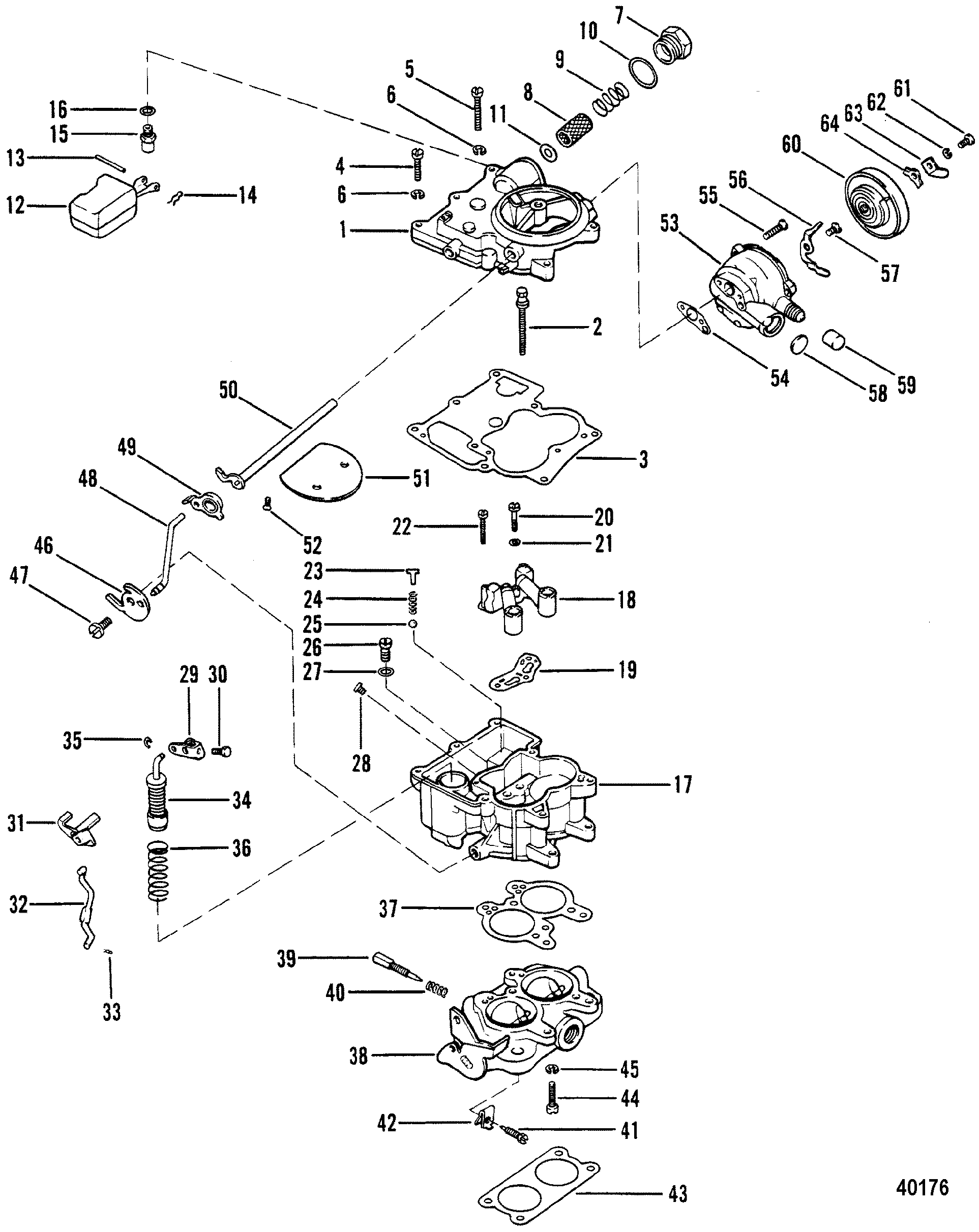 CARBURETOR ROCHESTER FOR MERCRUISER 470 ENGINE
