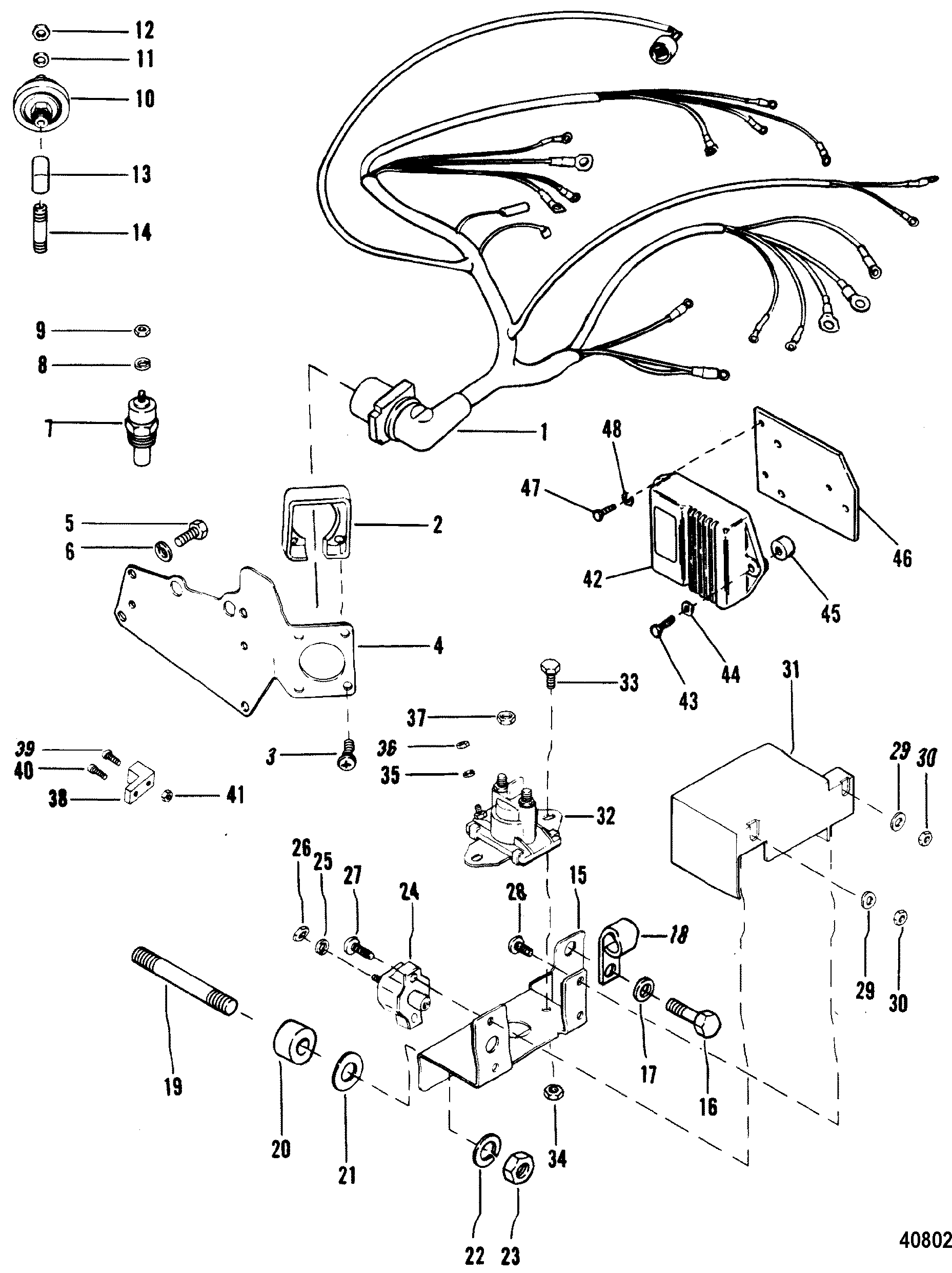 Wiring Harness U0026 Electrical Components For Mercruiser 185