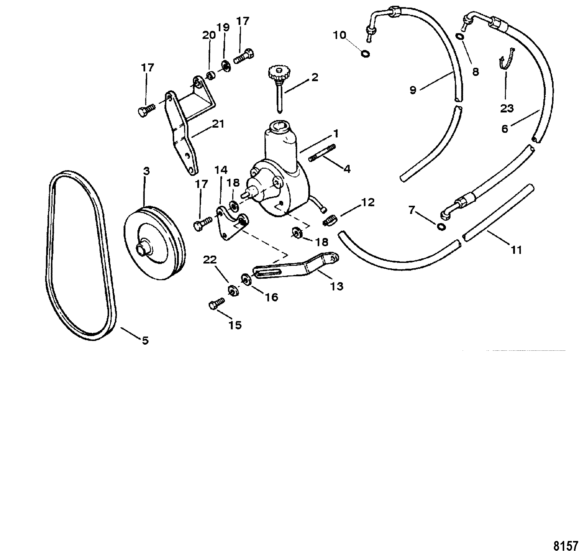 Power Steering Pump Assembly FOR MERCRUISER 3.0L ALPHA ONE