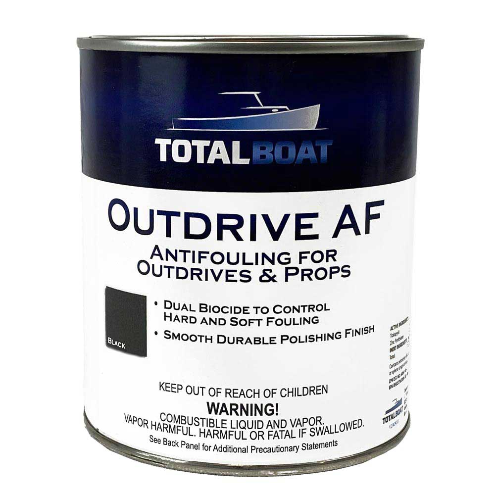TotalBoat Outdrive AF Quart uses zinc to combat slime and barnacles