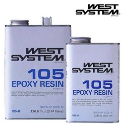WEST System Epoxy Resin, 105 fiberglass resin