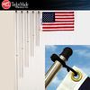 Taylor Aluminum 3/4-Inch Flag Pole With Charlevoix Clips