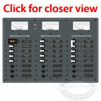 Blue Sea Systems AC Main - 6 Position and DC Main - 15 Position Circuit Breaker Panel