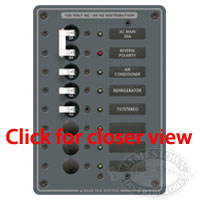 Blue Sea Systems AC Main 6 Position Circuit Breaker Panel
