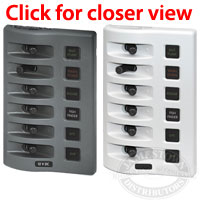 Blue Sea Systems WeatherDeck 6 Position DC Fuse Panel