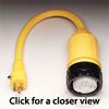 50A to 15A Locking Straight Blade Pigtail Adapter for shore power