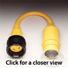 Marinco 30A female Locking to 50A (125/250V) male Locking Pigtail Adapter for shore power connections