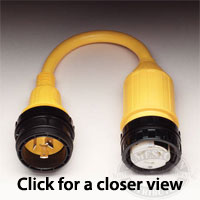 50A (125/250V) Locking to 30A Locking Pigtail Adapter