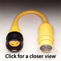 30A Locking to 50A (125/250V) Locking Pigtail Adapter