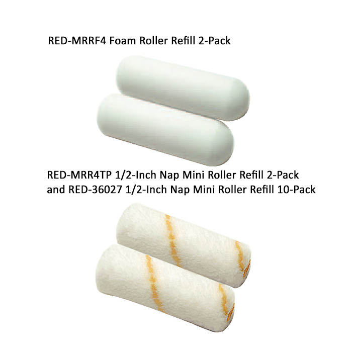 Redtree 4-Inch Mini Roller Refill Packs