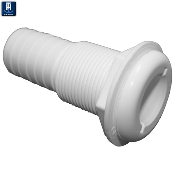 TH Marine Straight Plastic Thru Hull Hose Fittings
