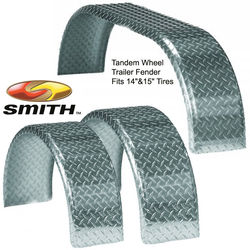 CE Smith Round Aluminum Diamond Tread Trailer Fenders 