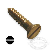 #8 Brass Wood Screws Flat Head Slotted