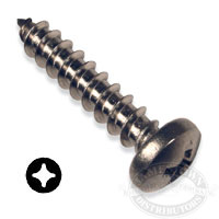 #12 316 S/S Self Tappers Pan Head Phillips