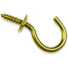Solid Brass Screw Eye cup hooks.