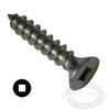 #8 Flat Head Square Drive Self Tapping Screws or sheet metal screws.