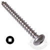 #8 Square Drive Pan Head Self Tapping Screws in 18-8 Stainless Steel