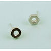 sterling silver hex nut earrings