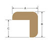 Teak  L Corner Molding