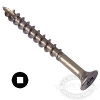 Stainless Steel deck screws, 18-8 Square Head Auger Point Deck Screws