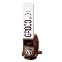 Groco Bronze In-Line Ball Valve, Seacock attachment