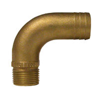 Groco Pipe-to-Hose 90 Degree - Full Flow - Bronze, NPT