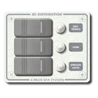 3 Position Waterproof Distribution Panel, circuit breaker