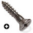 #8 Flat Head Phillips Wood Screws made of stainless steel