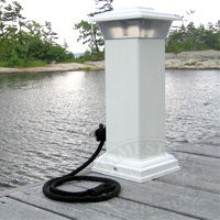 Dock Edge Solar Dock Light with Stainless Steel Cleat