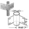 Dock Hardware Galvanized Inside Corner and Pipe Holder