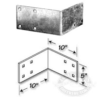 Dock Hardware Galvanized Outside Corner End