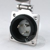 Marinco 30A 125V Stainless Steel Power Inlet for boat shore power