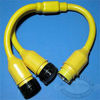 Marinco Y Adapter, 2-50A Locking to 50A (125/250V) Locking