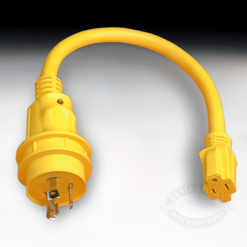 Marinco Pigtail Adapter Plus 15A Straight Blade to 30A Locking