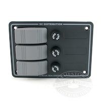 3 Position 12 Volt DC Waterproof Fuse Panel by Blue Sea Systems