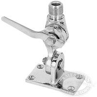Shakespeare 4187 and 4187HD stainless steel ratchet antenna mounts for deck or side antenna mounting and quick release