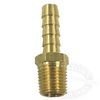 Brass Pipe to Hose Adapter - 5/16 Barb, 1/4 NPT Male