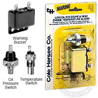 engine oil pressure and coolant temperature warning buzzer