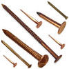 copper nails, boat building bronze, stainless steel and galvanized nails