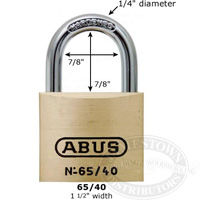 Abus Padlock made of brass for durability and corrosion resistance