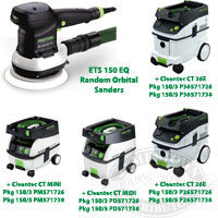 Festool ETS 150 EQ Random Orbital Sander. 150/3, 150/5 sanders