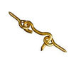 Gate Hooks w/ Eye - Brass, Solid Brass Screw Eyes with gate hooks