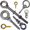 eye bolts, lag eyes, brass, stainless steel and galvanized eyebolts