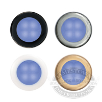 Hella Blue Slim Line Round LED Courtesy Lamps