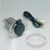 12V Stainless Steel Receptacle with Cap