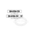 Bernard Boat Registration Number Plates