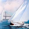 Blocks for sailing classic and racing sailboats, teak blocks