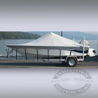 Carver covers for boats with center consoles and high bow rails