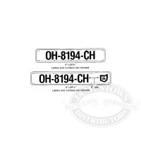 Boat Registration Number Plates